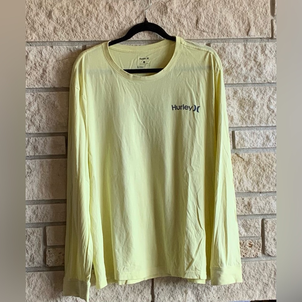 Hurley Men's Light Yellow Long Sleeve Tee